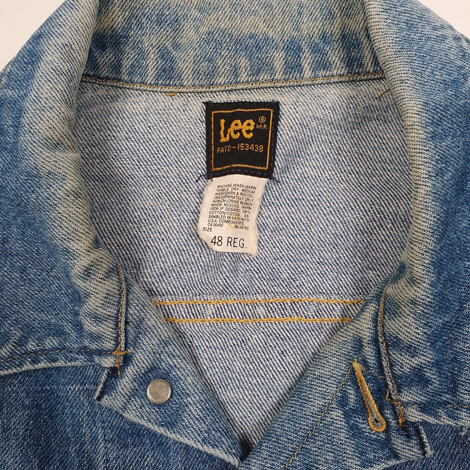 Mens Blue Lee Riders Vintage 90s Trucker Vest Gilet  Coat