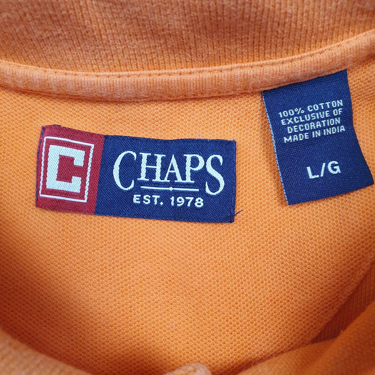 Mens Orange Chaps   Polo Shirt