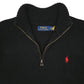 Mens Black Polo Ralph Lauren Knit Quarter Zip Jumper