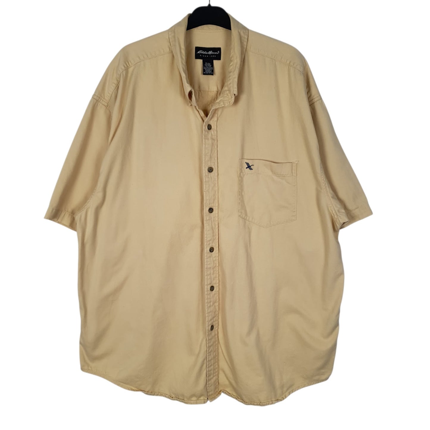 Mens Yellow Eddie Bauer  Short Sleeve Shirt