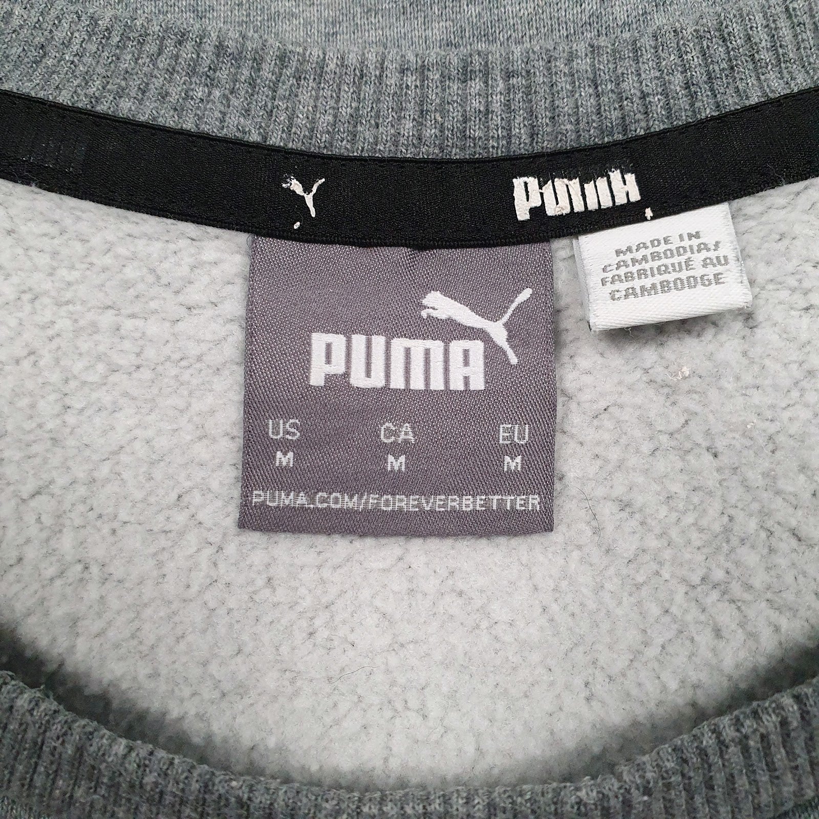 Mens Grey Puma  Crewneck Jumper