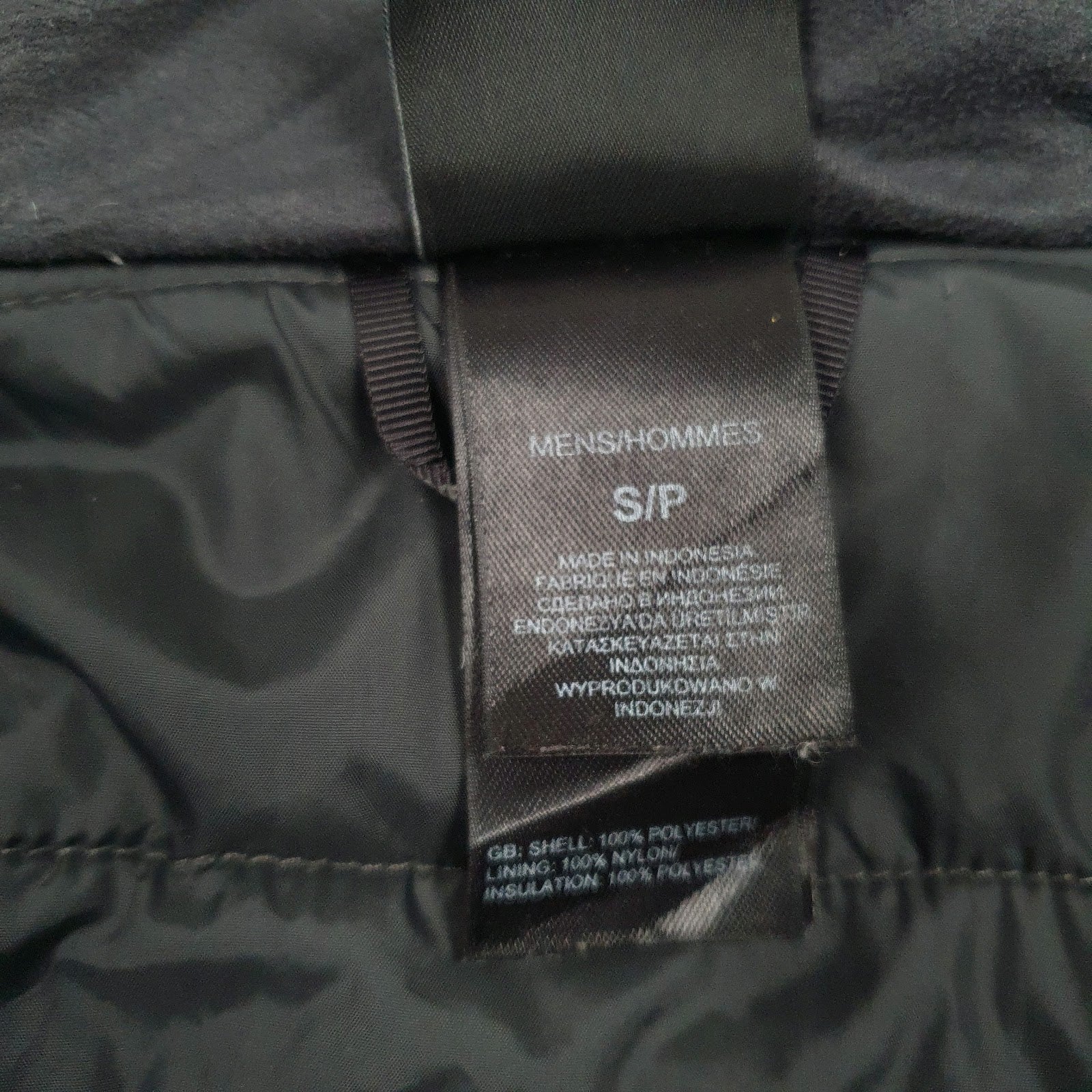 Mens Grey The North Face Padded Crewneck Coat