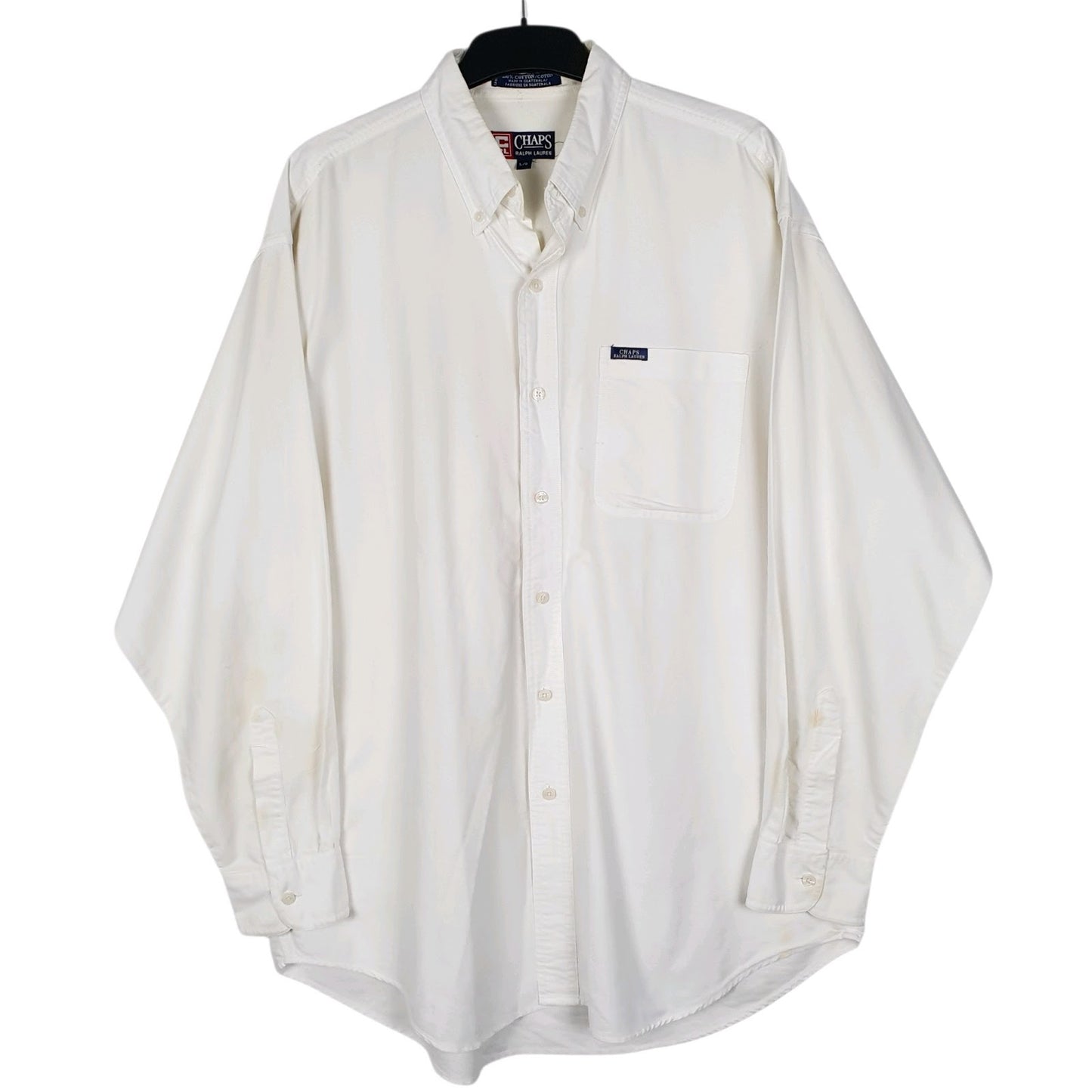 Mens White Ralph Lauren Vintage 90s Long Sleeve Shirt
