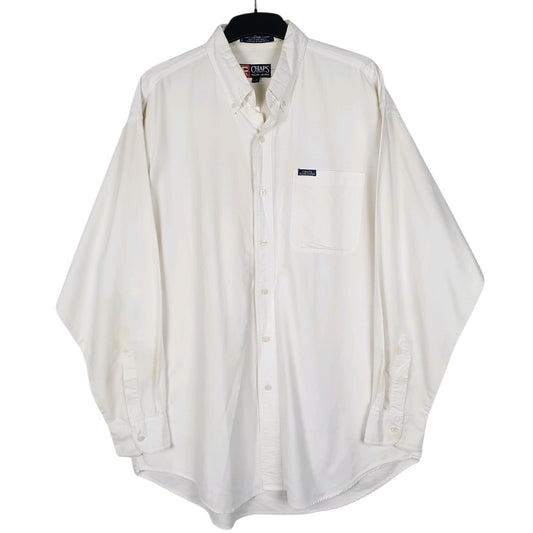 Mens White Ralph Lauren Vintage 90s Long Sleeve Shirt
