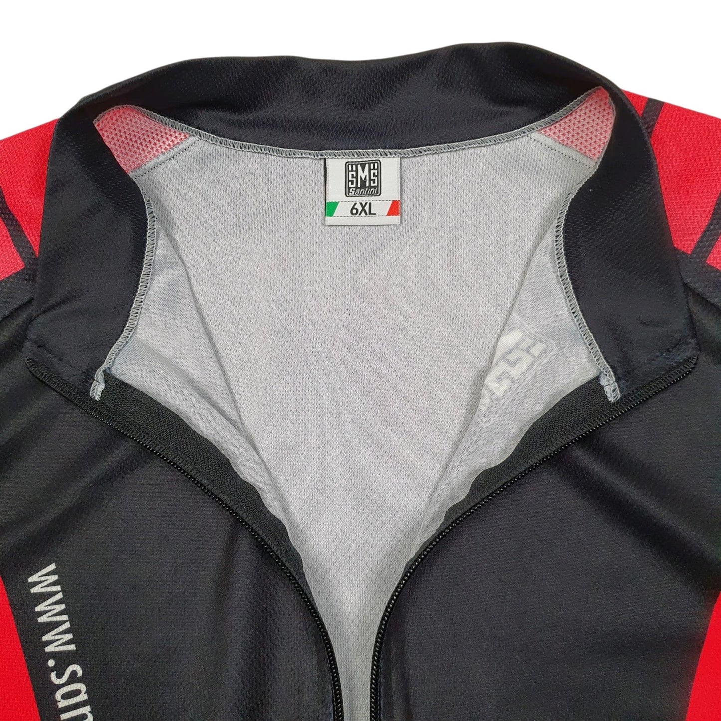 Mens Black Santini Cycling Jersey  T Shirt