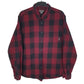 Mens Red Eddie Bauer Flannel Long Sleeve Shirt