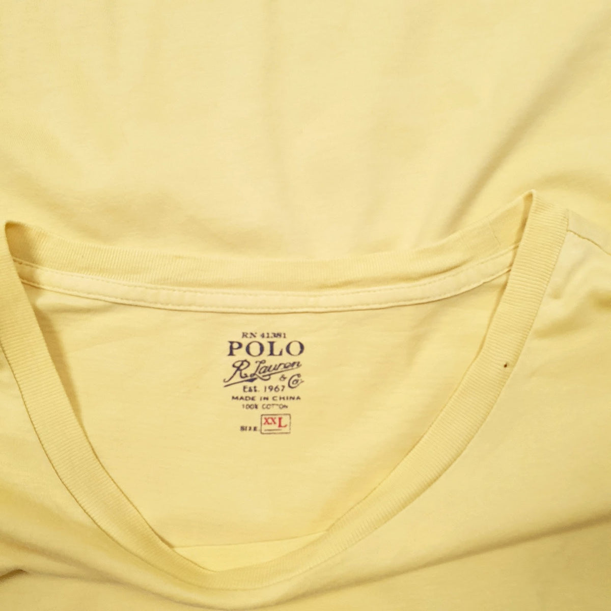 Mens Yellow Polo Ralph Lauren   T Shirt