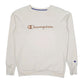 Womens Cream Champion  Crewneck Jumper