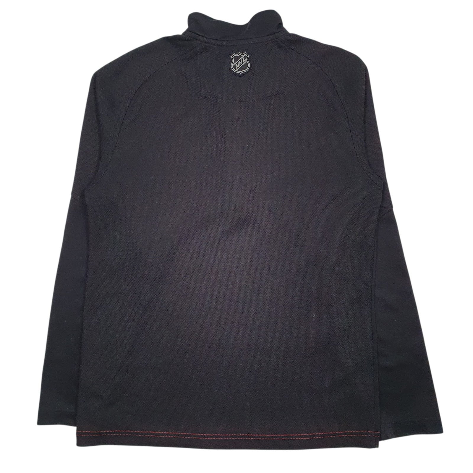 Mens Black Reebok NHL Chicago Blackhawks Quarter Zip Jumper