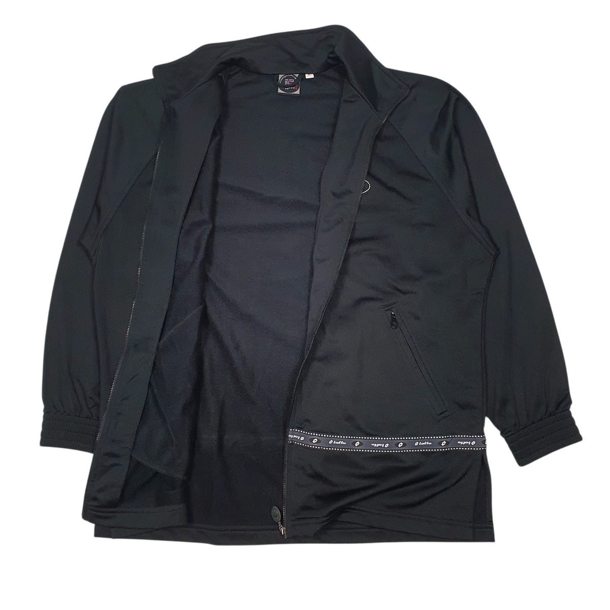 Mens Black Lotto  Full Zip Jumper