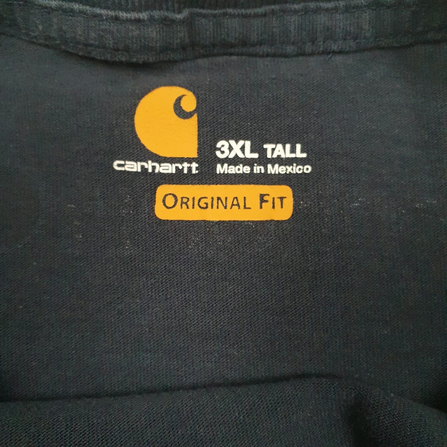 Mens Navy Carhartt Spellout  T Shirt