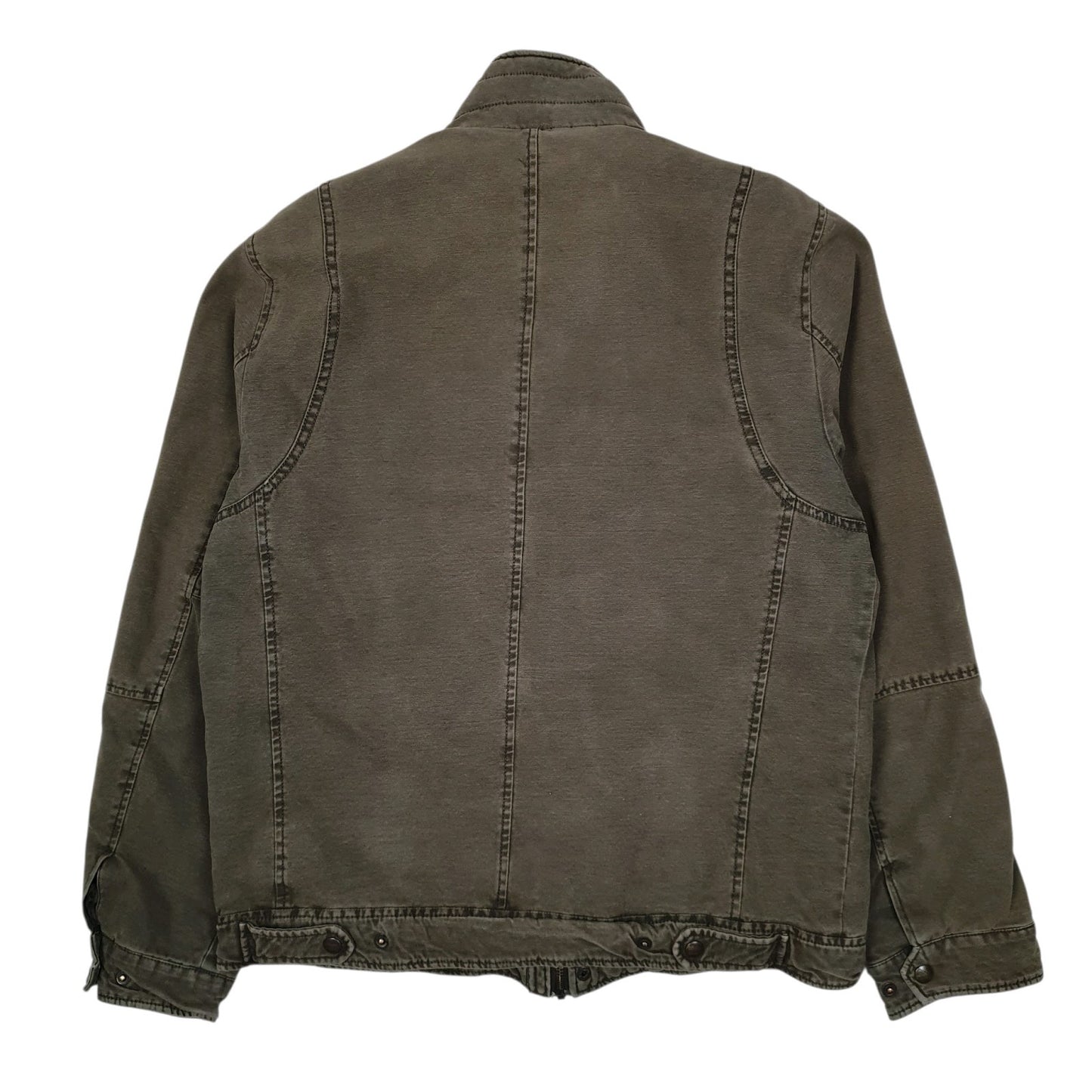 Mens Grey Levis Military Bomber Windbreaker  Coat