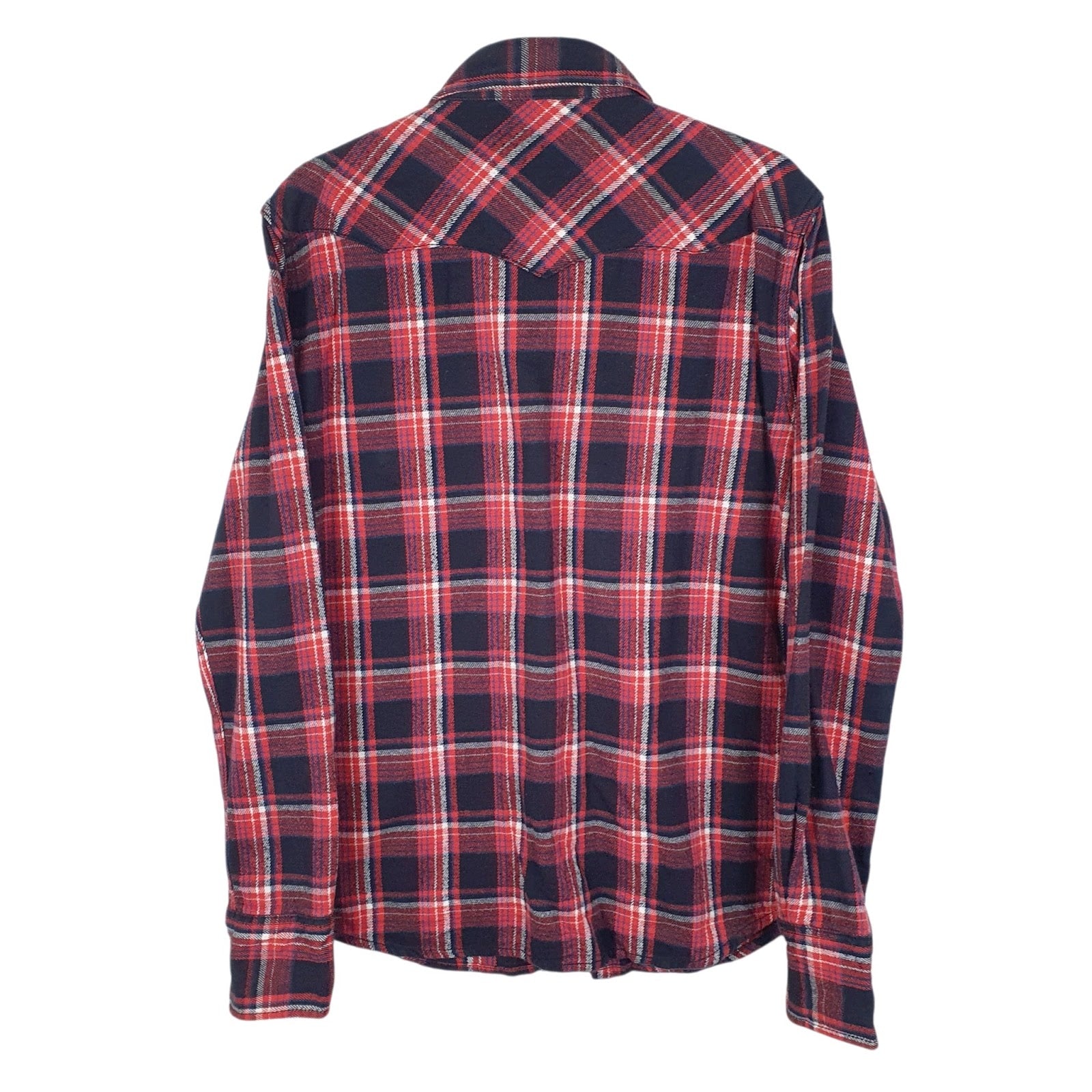 Mens Black Wrangler Vintage Flannel Pre-Shrunk  Shirt