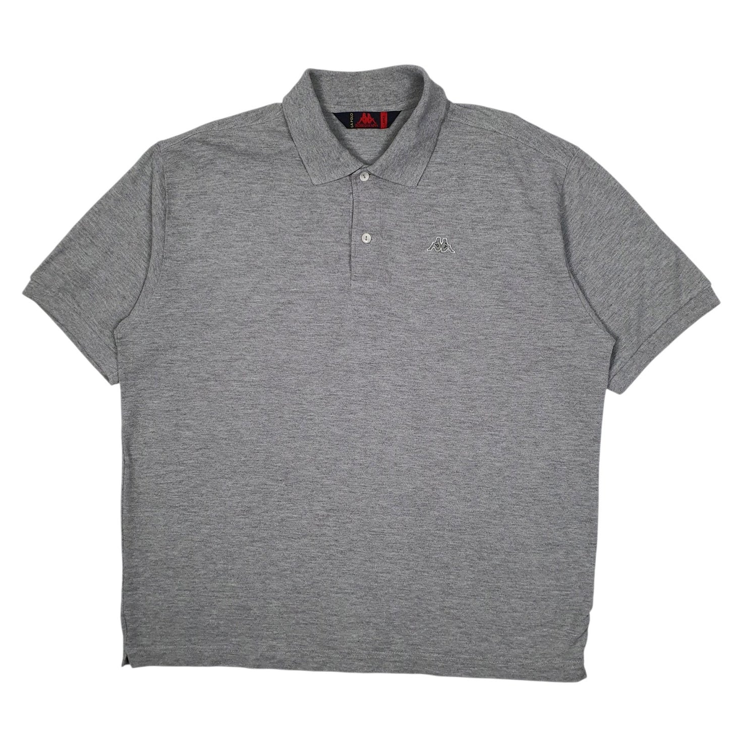 Mens Grey Kappa  Short Sleeve Polo Shirt
