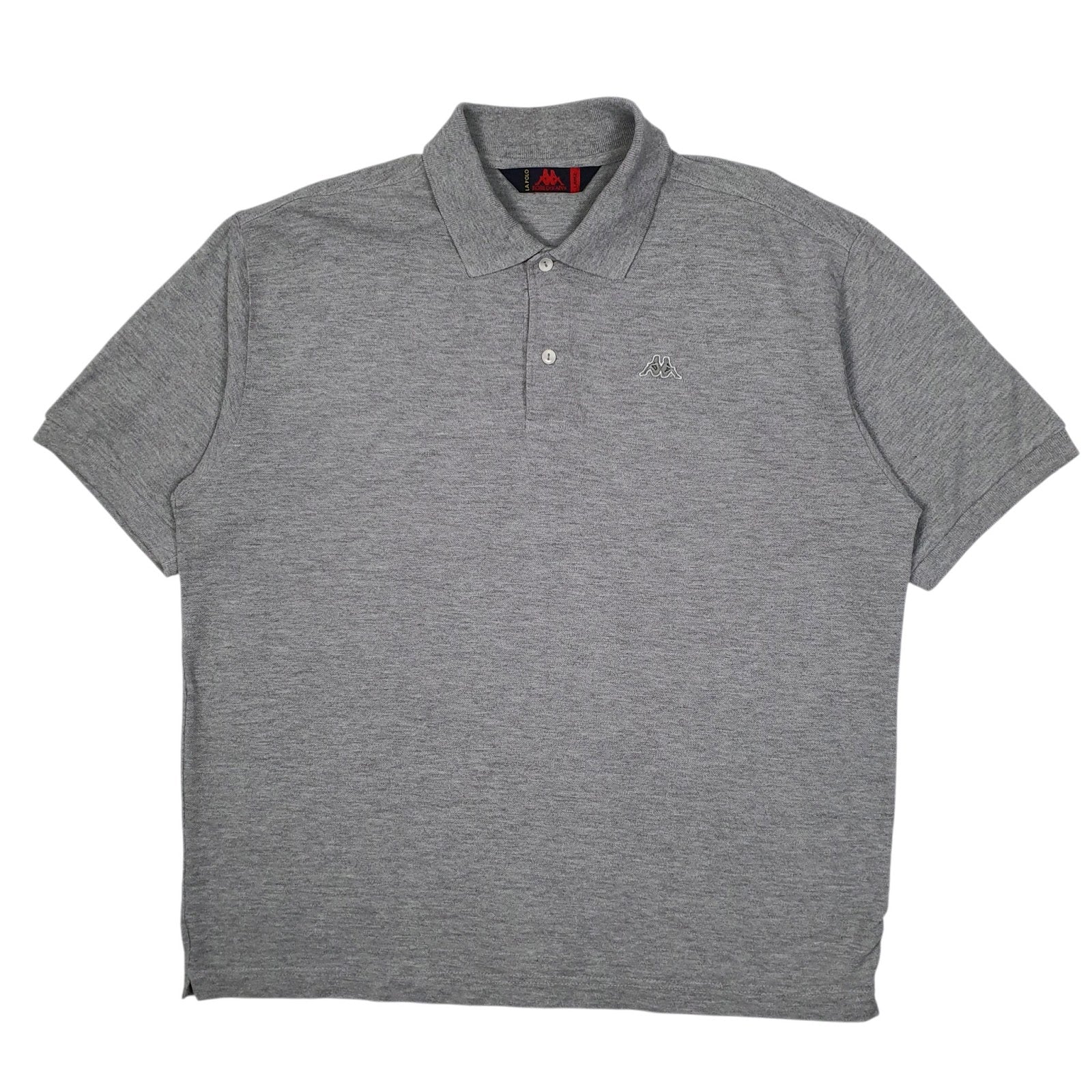 Mens Grey Kappa  Short Sleeve Polo Shirt