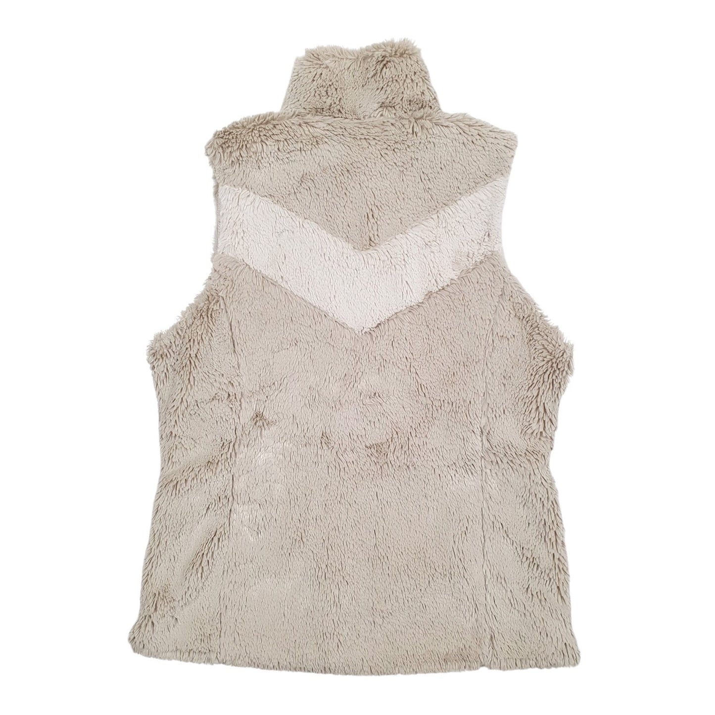 Womens Cream Patagonia Pelage Fluffy Bodywarmer Vest Gilet Jumper