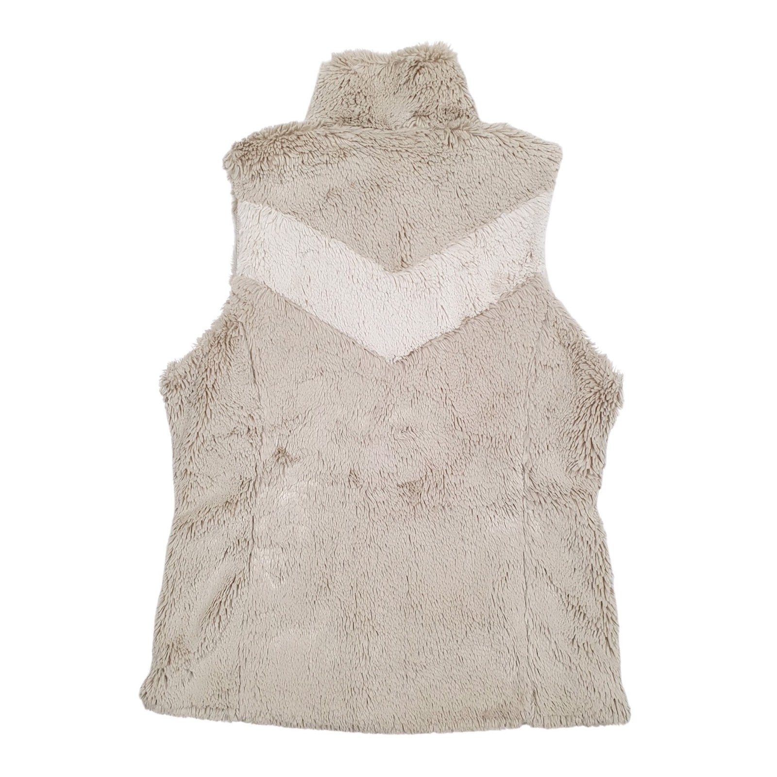 Womens Cream Patagonia Pelage Fluffy Bodywarmer Vest Gilet Jumper