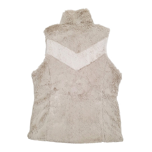 Womens Cream Patagonia Pelage Fluffy Bodywarmer Vest Gilet Jumper
