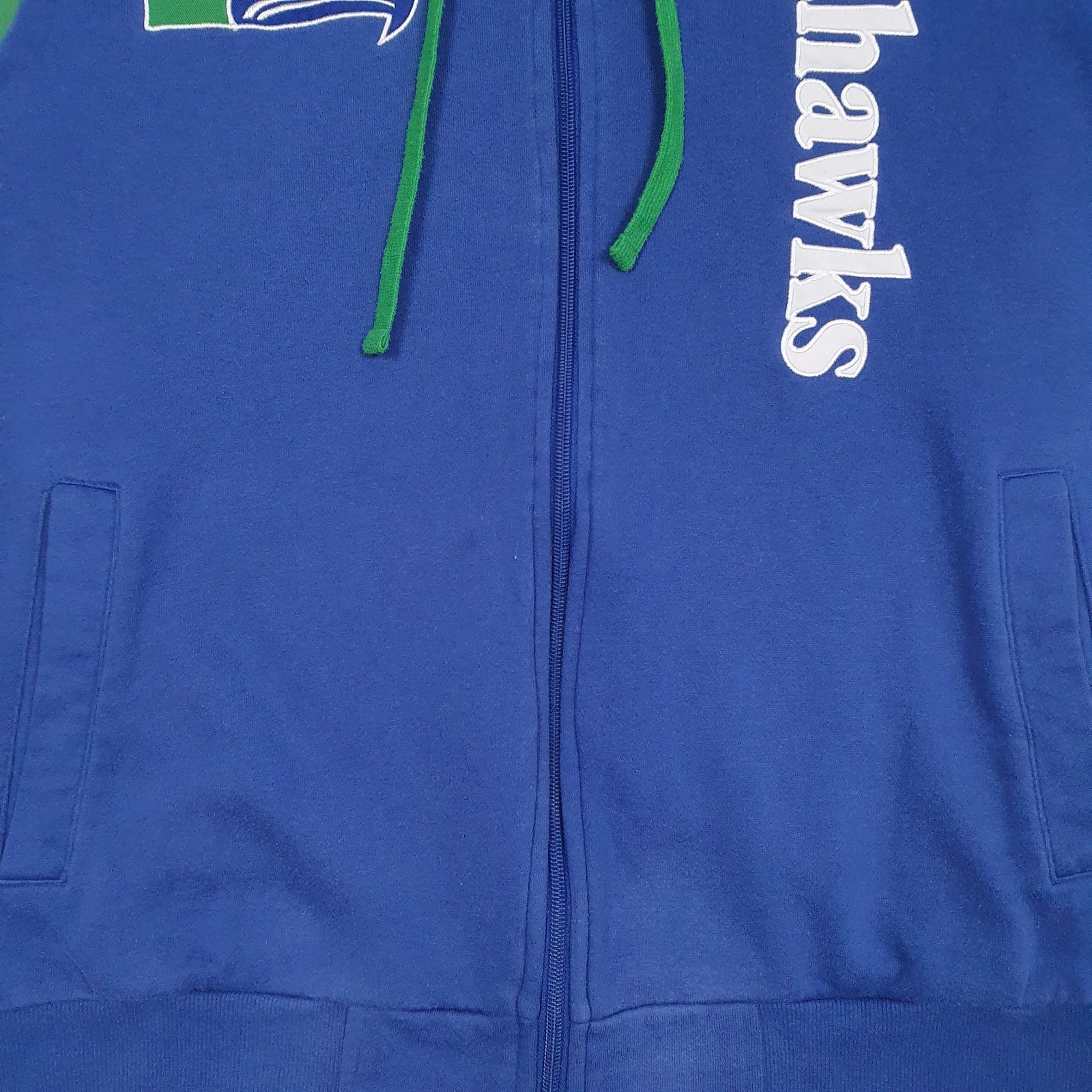 Mens Blue Starter NFL Seattle Seahawks Full Zip Jumper