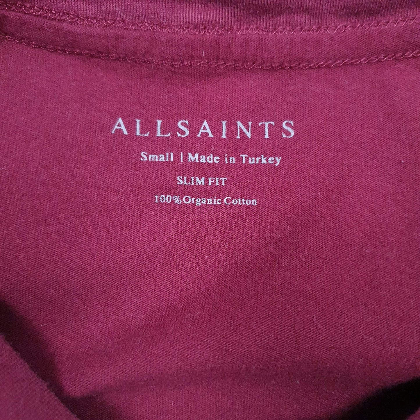Mens Red All Saints   T Shirt