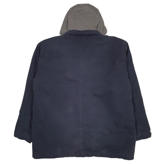 Mens Navy Wrangler Padded  Coat