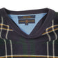 Mens Navy Tommy Hilfiger Golf Vintage 00s Plaid Crewneck Jumper