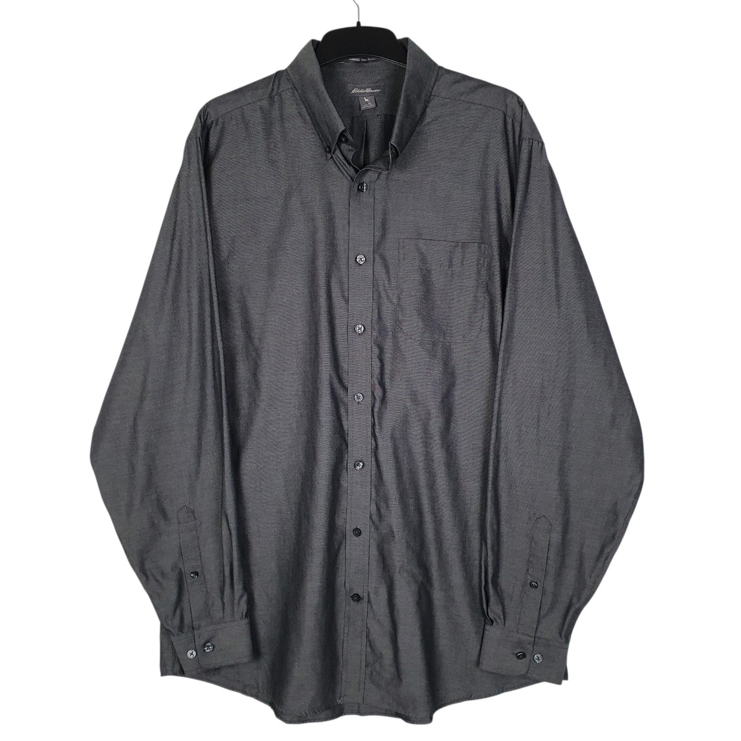 Mens Grey Eddie Bauer Tall Long Sleeve Shirt