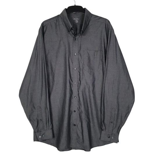 Mens Grey Eddie Bauer Tall Long Sleeve Shirt