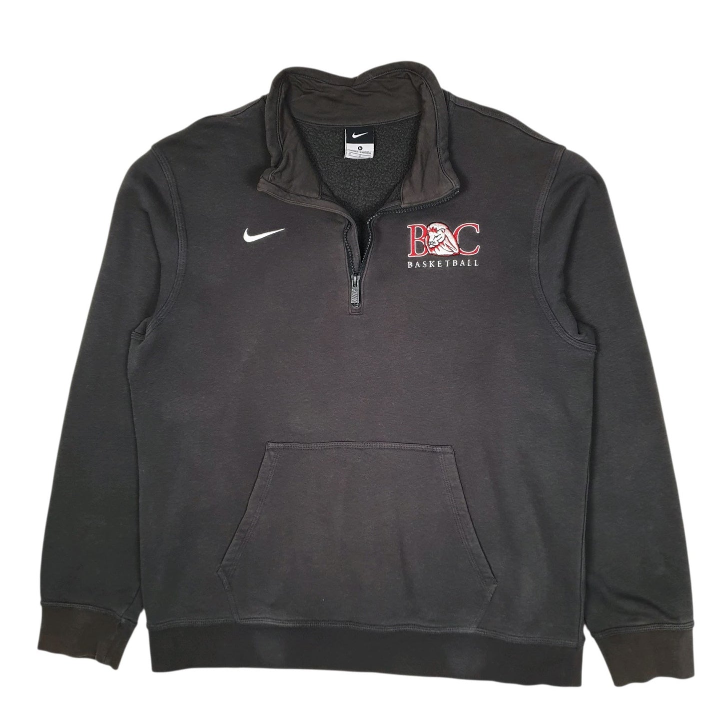 Mens Grey Nike Basketball Quarter Zip Jumper
