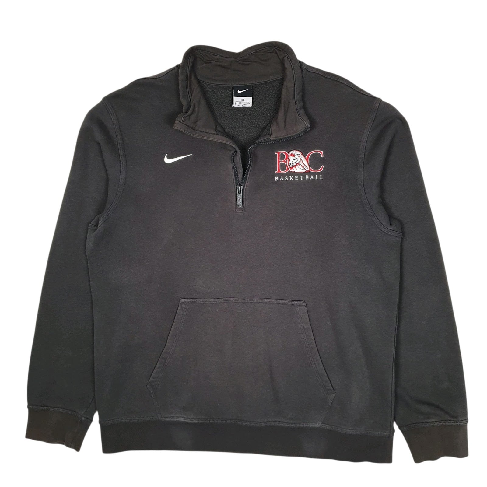 Mens Grey Nike Basketball Quarter Zip Jumper