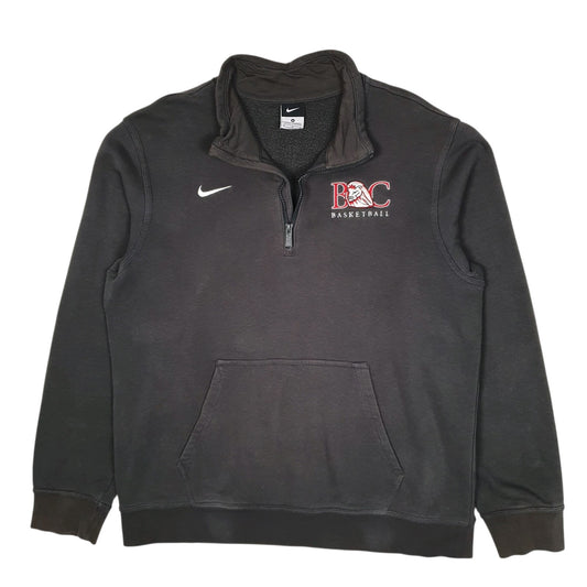 Mens Grey Nike Basketball Quarter Zip Jumper