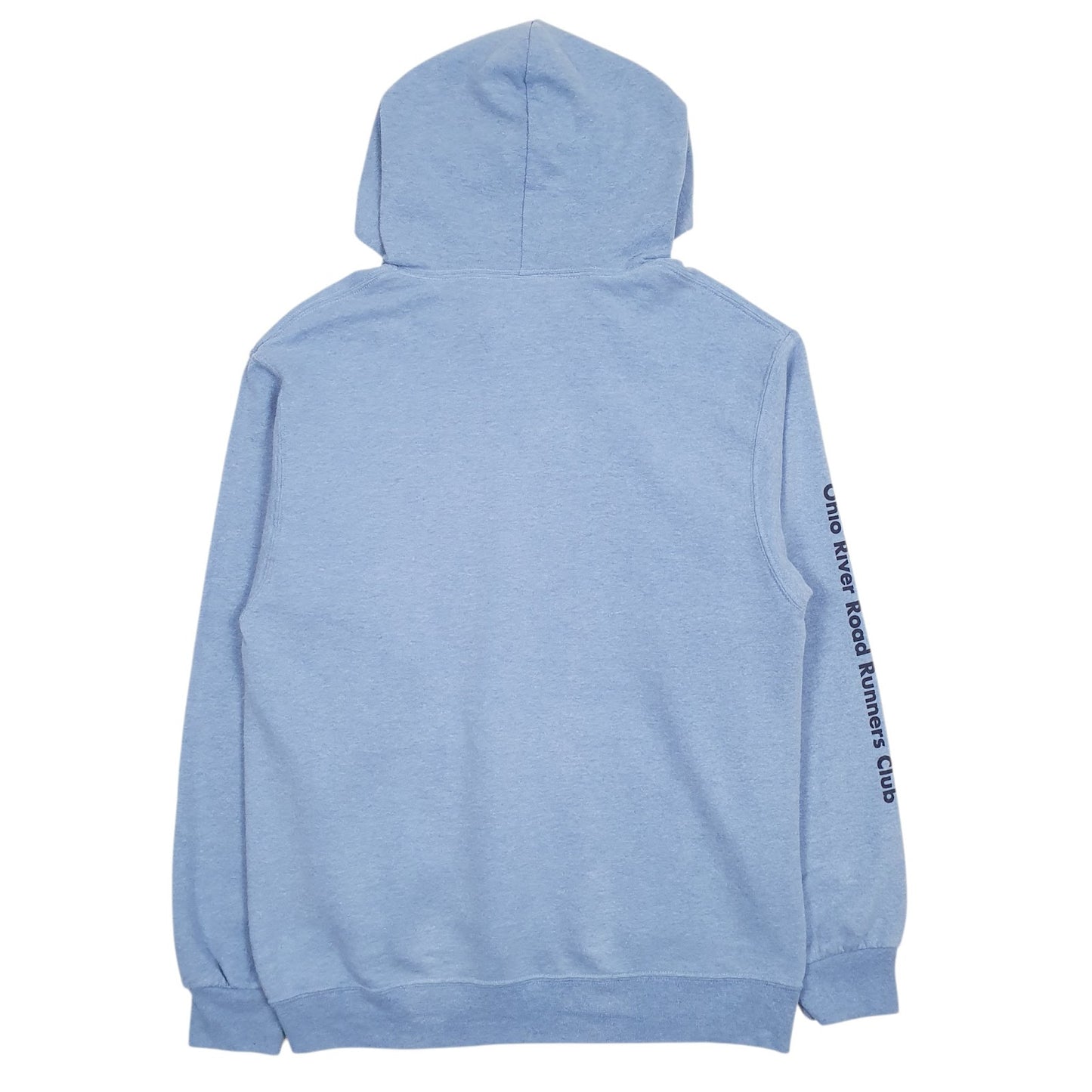 Mens Blue Fruit Of The Loom Turkey Trot Hoodie Jumper