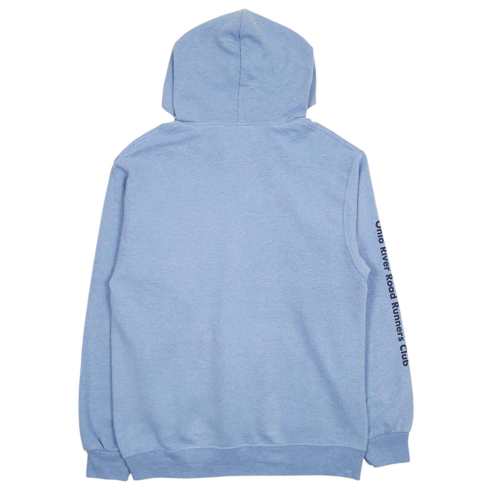 Mens Blue Fruit Of The Loom Turkey Trot Hoodie Jumper