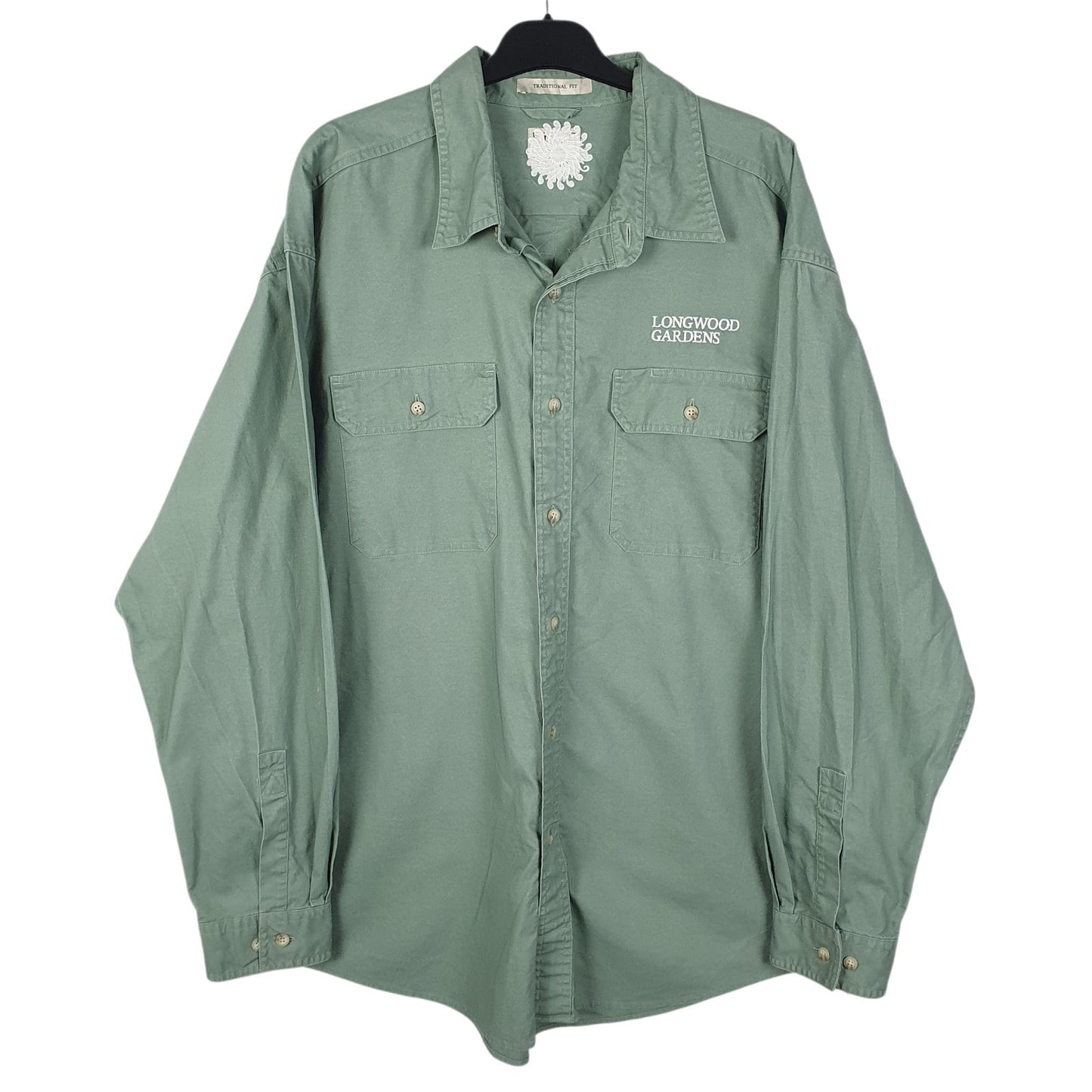 Mens Green L.L.Bean  Long Sleeve Shirt