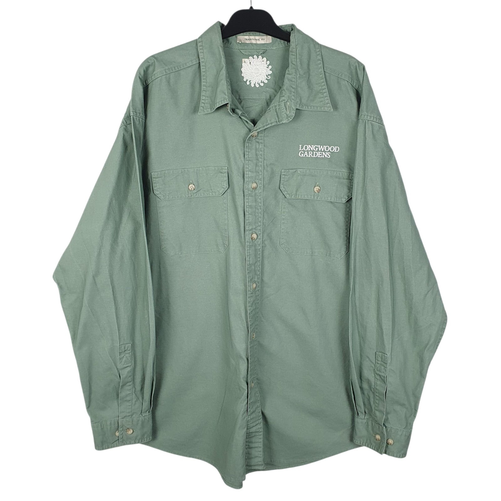 Mens Green L.L.Bean  Long Sleeve Shirt