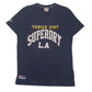 Mens Navy Super Dry Spellout Short Sleeve T Shirt