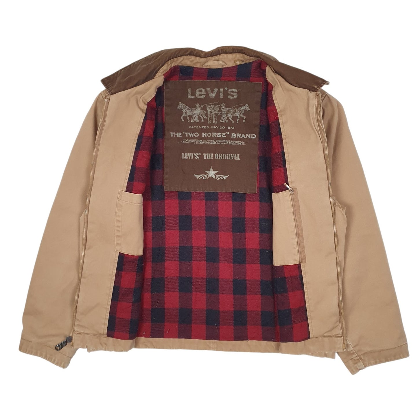 Mens Beige Levis Harrington Mechanics  Coat