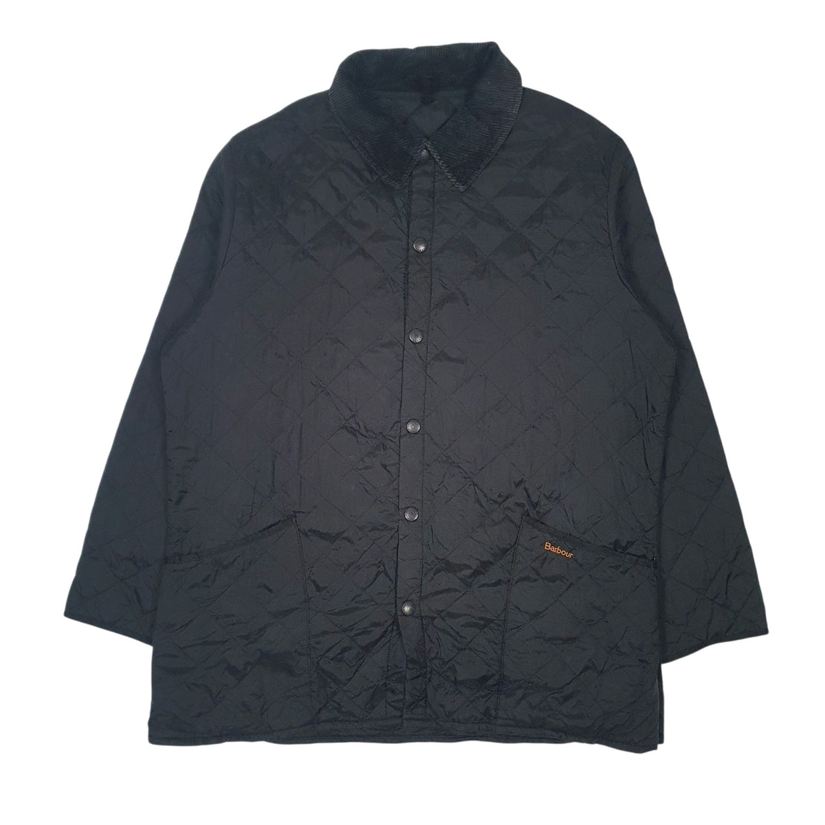 Mens Black Barbour Button Up  Coat