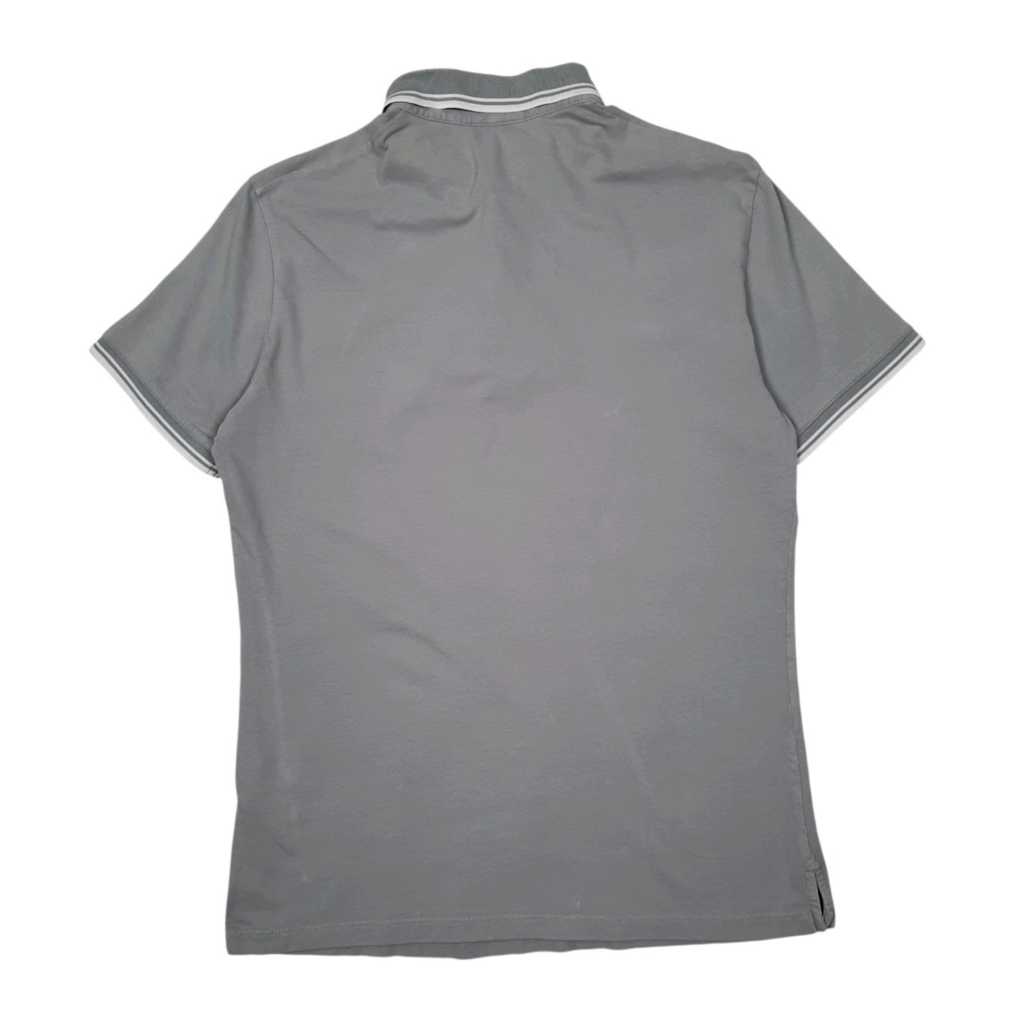 Mens Grey Emporio Armani Slim Fit  Polo Shirt