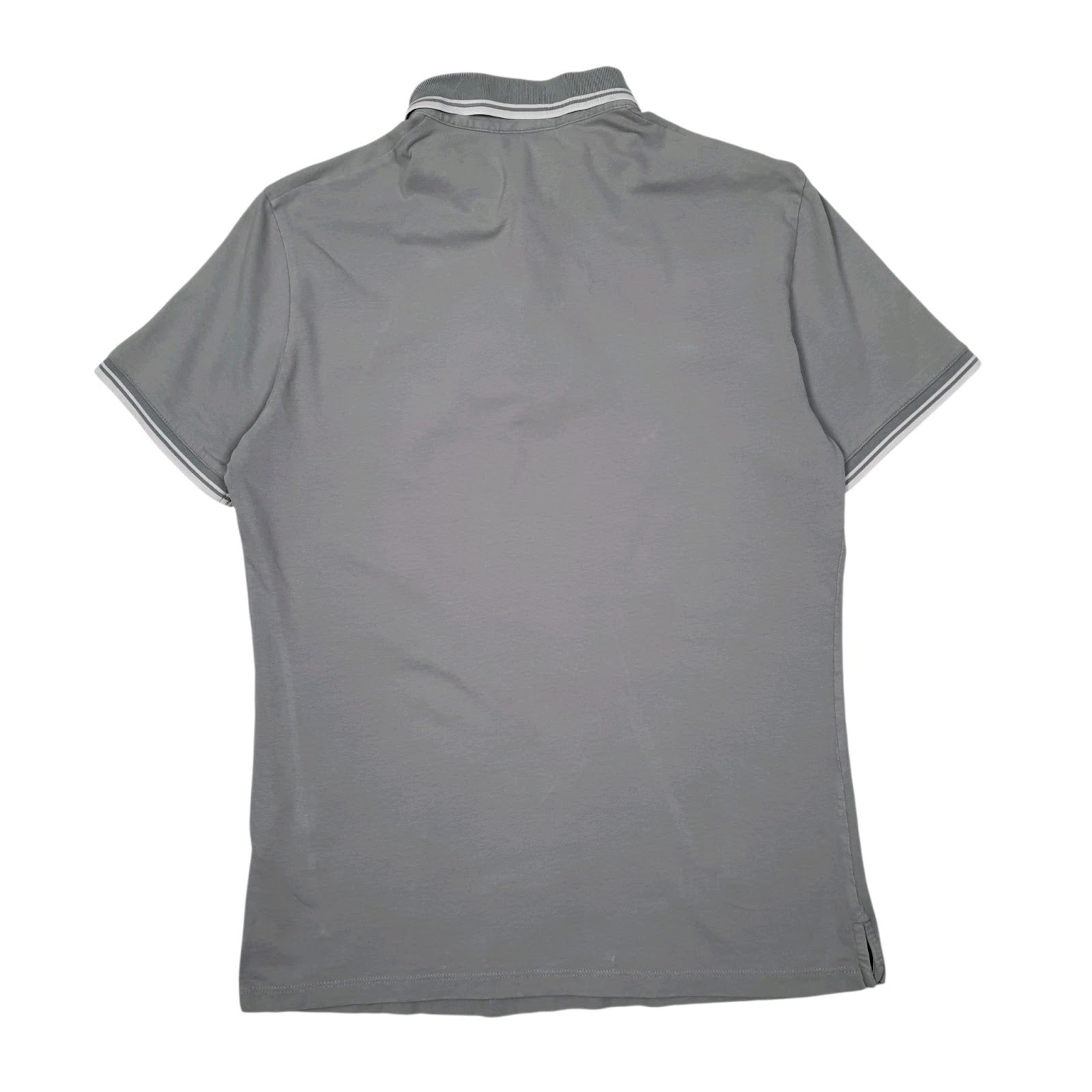 Mens Grey Emporio Armani Slim Fit  Polo Shirt
