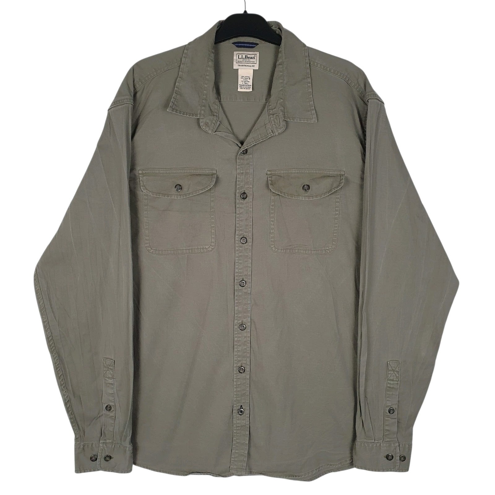 Mens Green L.L.Bean  Long Sleeve Shirt