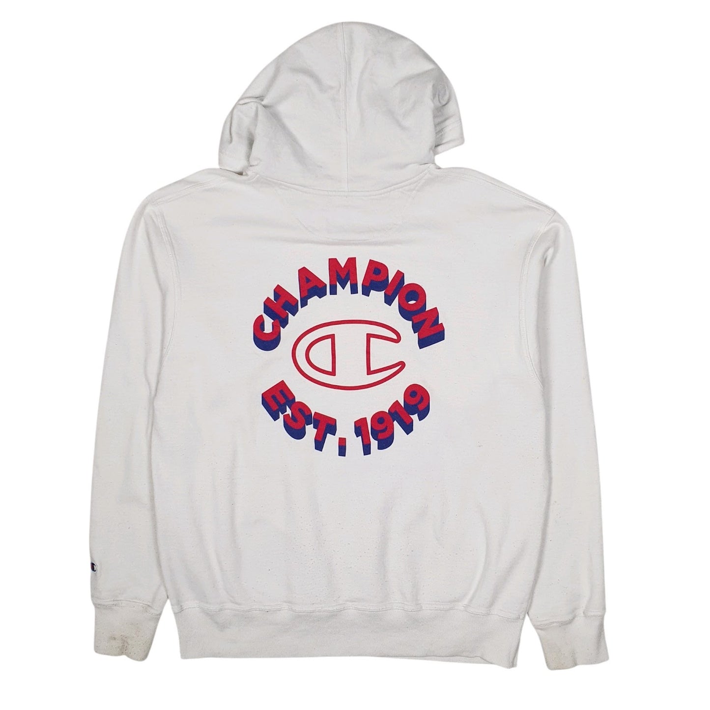 Mens White Champion  Hoodie Jumper