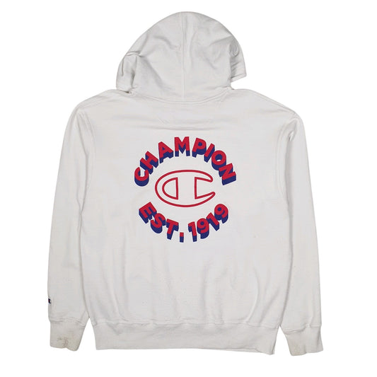 Mens White Champion  Hoodie Jumper