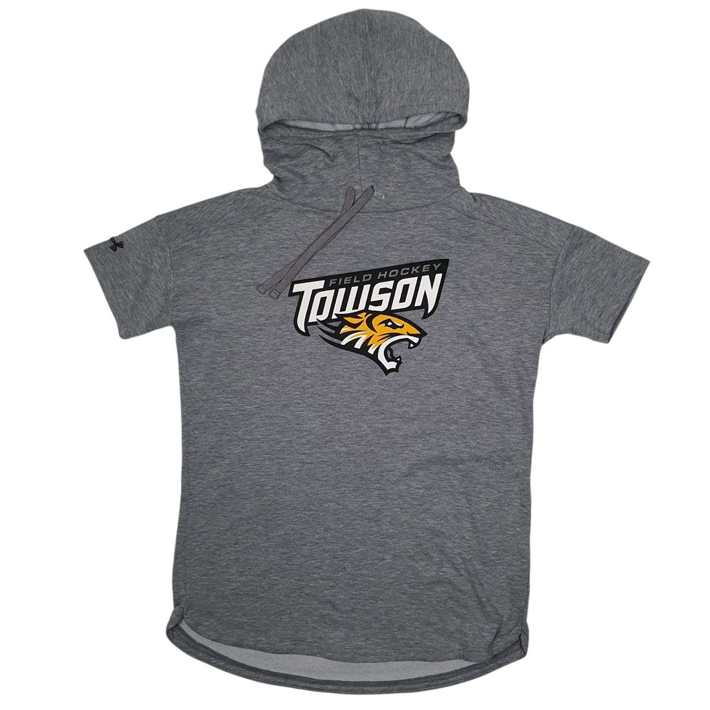 Mens Grey Underarmour Field Hockey Short Sleeve Hoodie Jumper