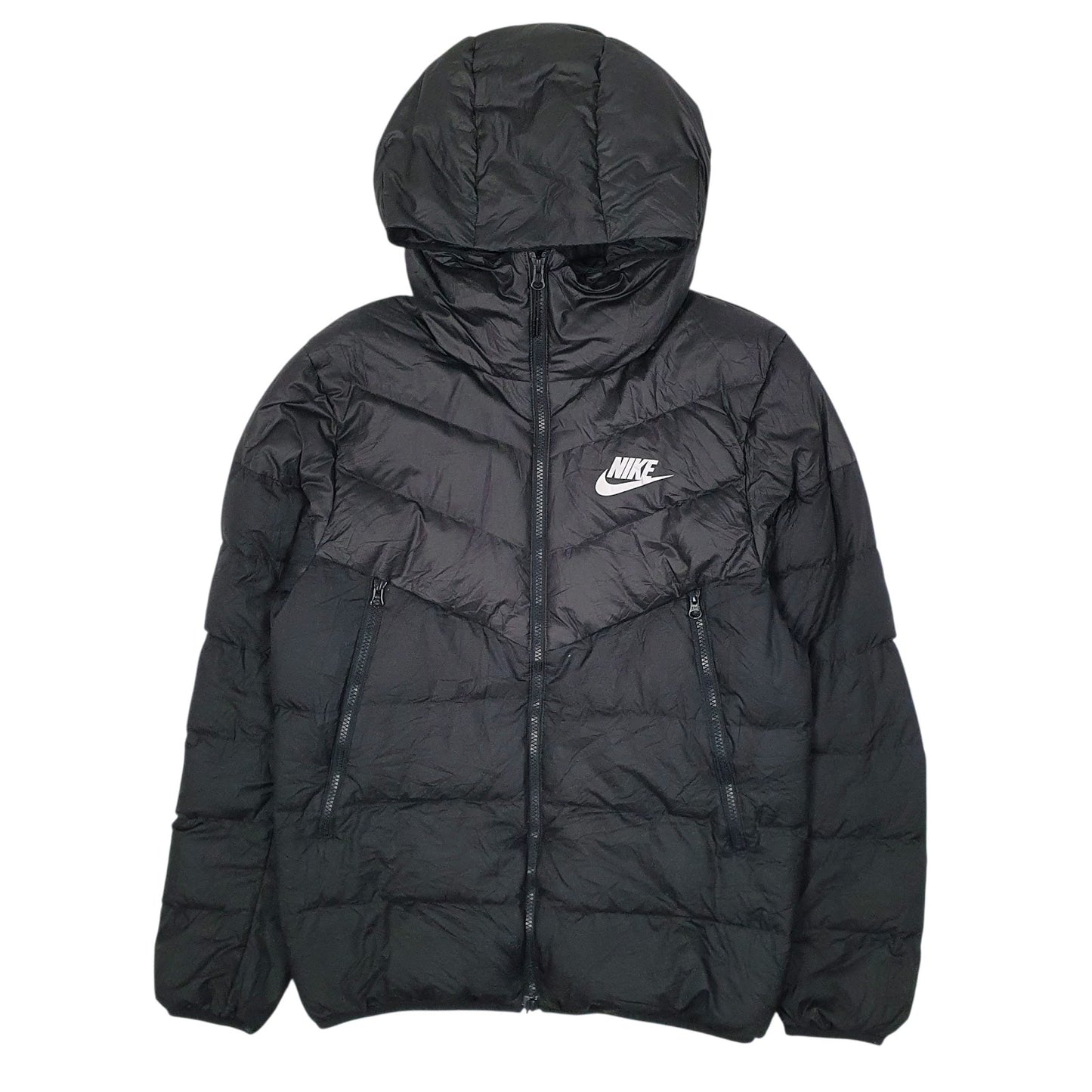 Mens Black Nike  Crewneck Coat