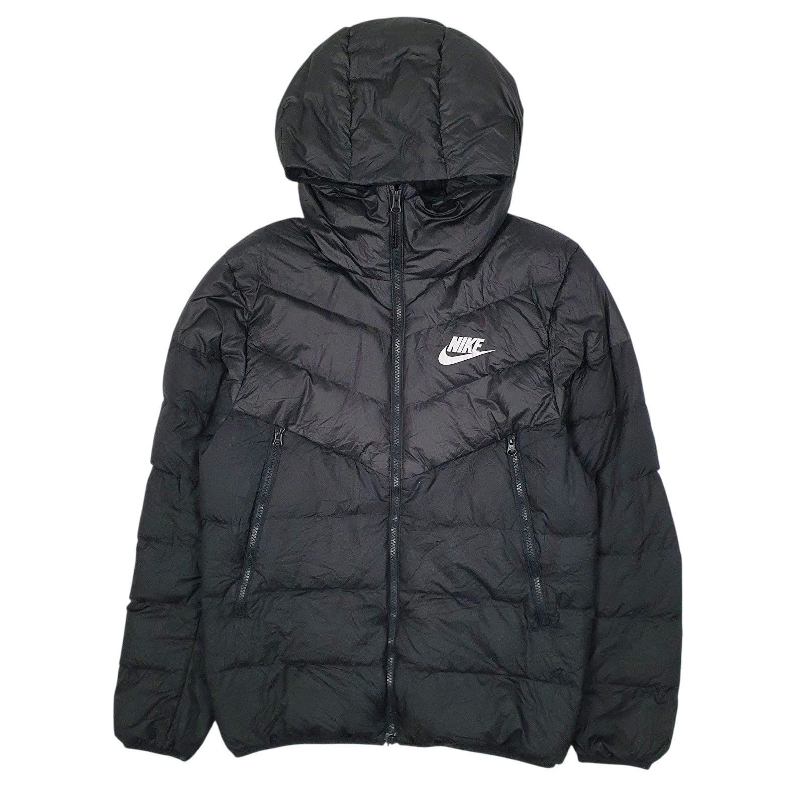 Mens Black Nike  Crewneck Coat