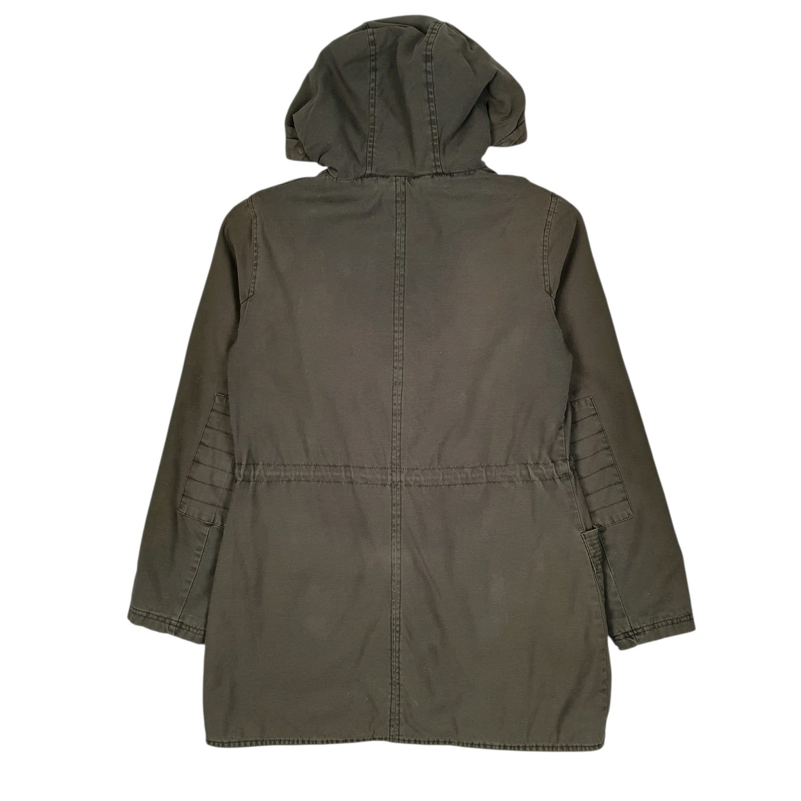Womens Green Levis Sherpa Lined Longline  Coat