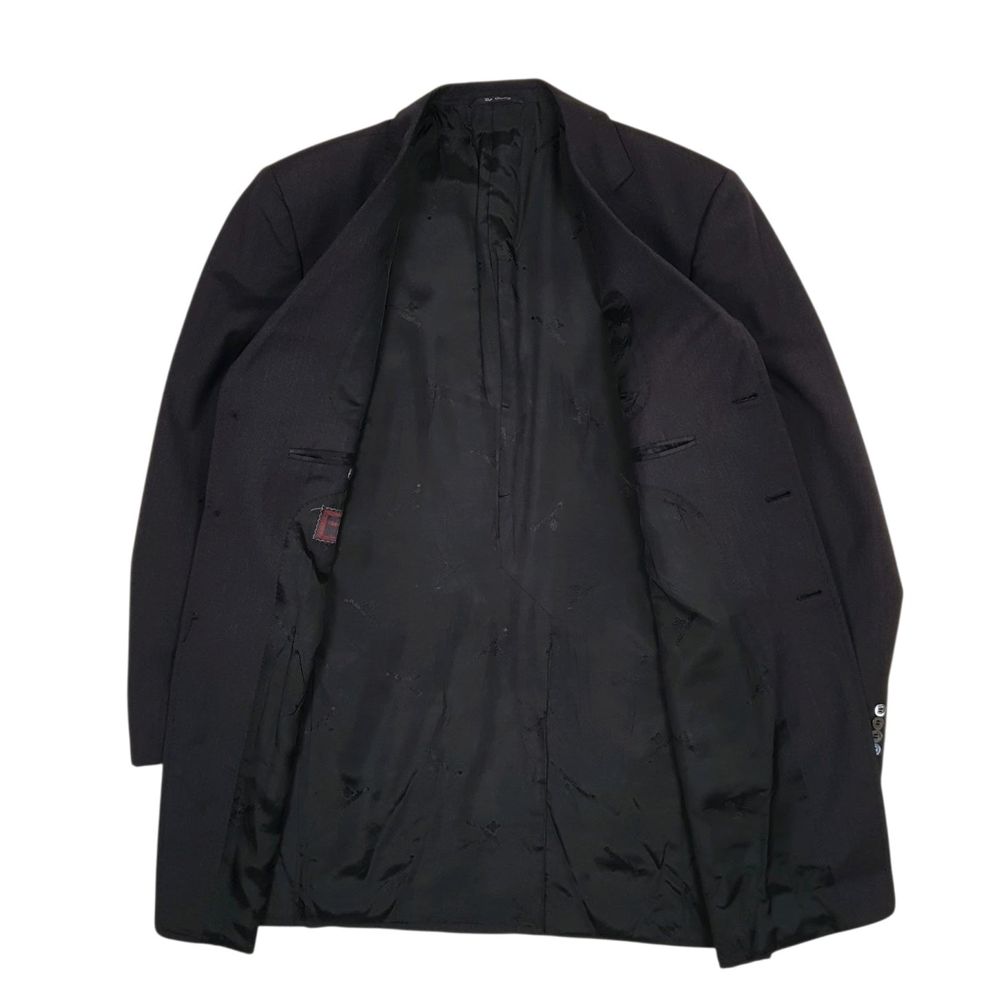 Mens Black Biagiotti Uomo Italian Tailoring  Coat