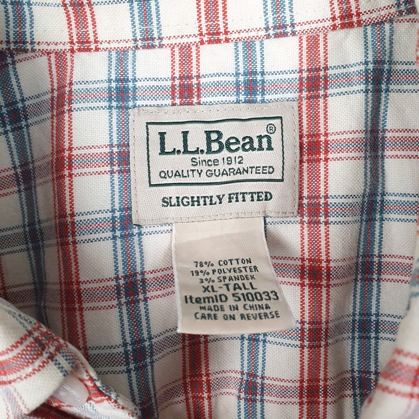 Mens Cream L.L.Bean   Shirt