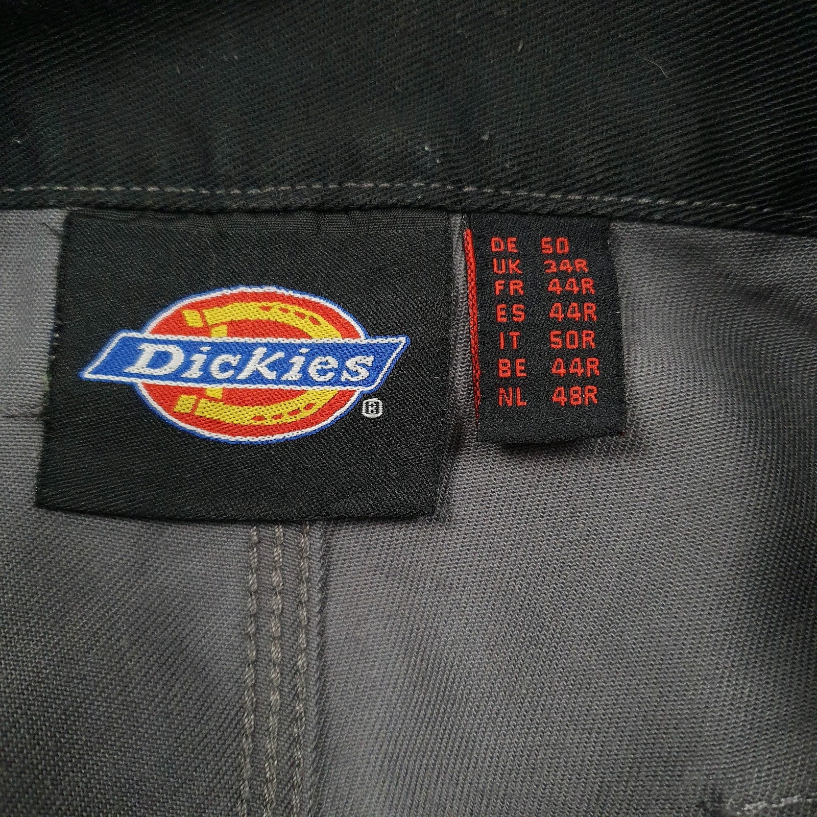 Mens Grey Dickies Double Knee Workwear Quarter Zip Trousers